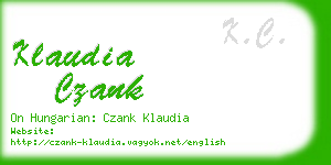 klaudia czank business card